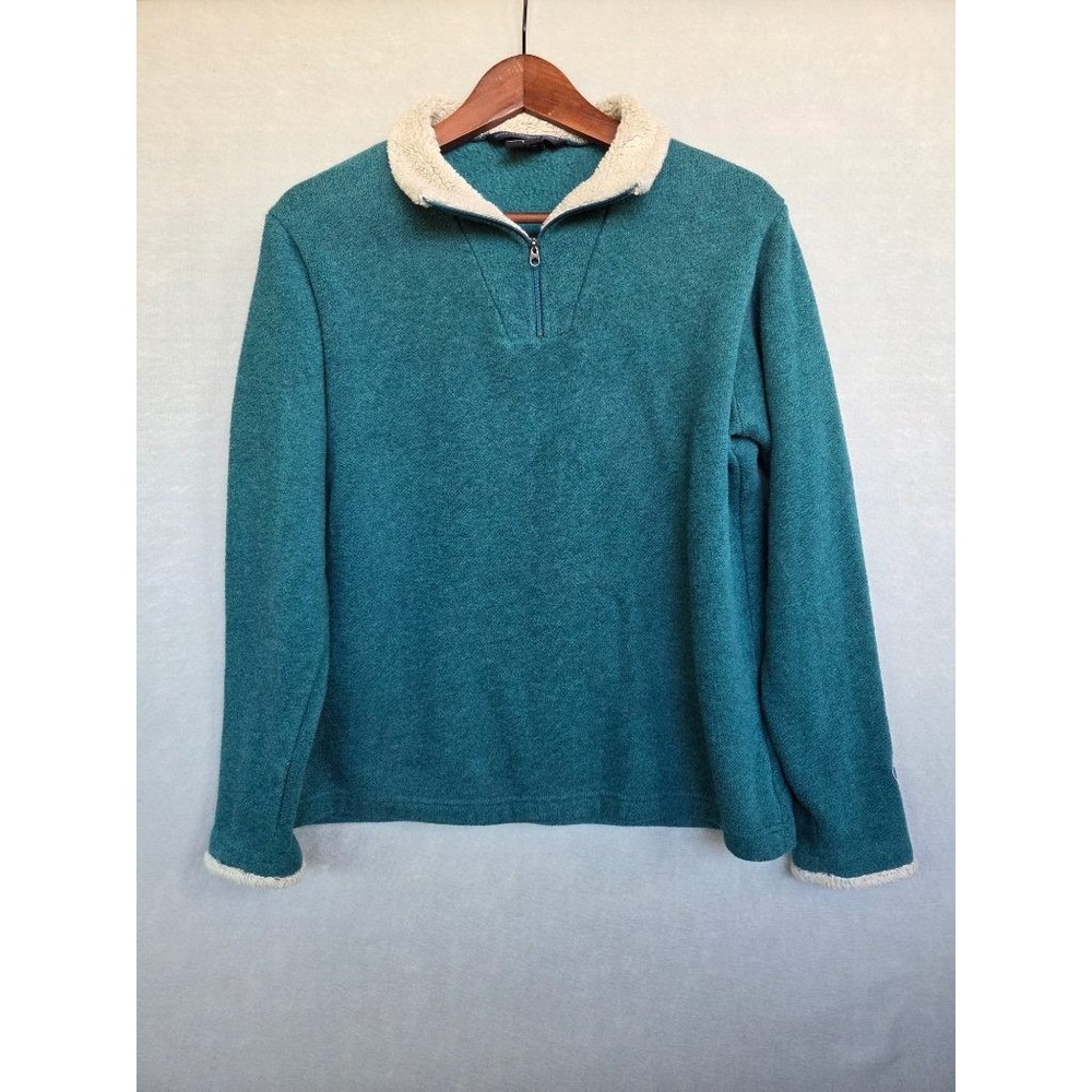 KUHL Alfpaca Fleece 1/4 Zip Pullover Womens L Teal Sherpa Gorpcore Outdoor